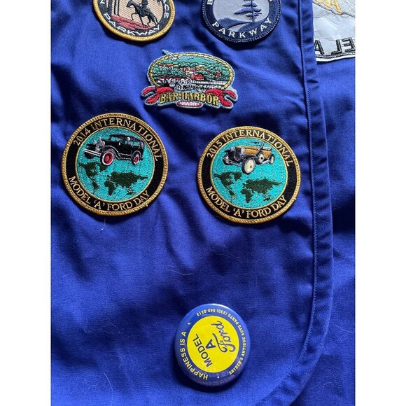 Vintage Kansas Model A Ford Club Vest W/ Patches Blue Unisex - Picture 7 of 9